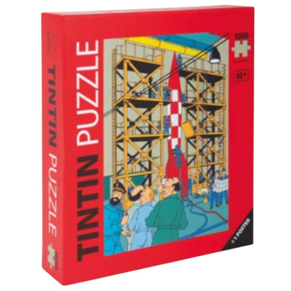 Puzzle Tintin fusée lunaire XFLR6 activité calme et poster 48x67cm