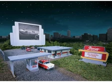 Walthers Cornerstone HO Scale Building/Structure Kit Skyview Drive-In Theater