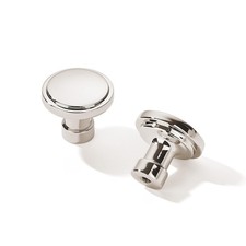 10 Pack Modern Polished Nickel Cabinet Knobs, 1-1/4 inch Diameter, Round, Erg...