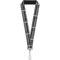 "Buckle-Down Lanyard-1.0\"-Plaid Gray/Black/White 22\" X 1\" Multicolor (Us Import)"