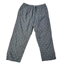 Polo Ralph Lauren PJ Pants Men-XL Pony Lounge Sleepwear AOP Black Minor Stain
