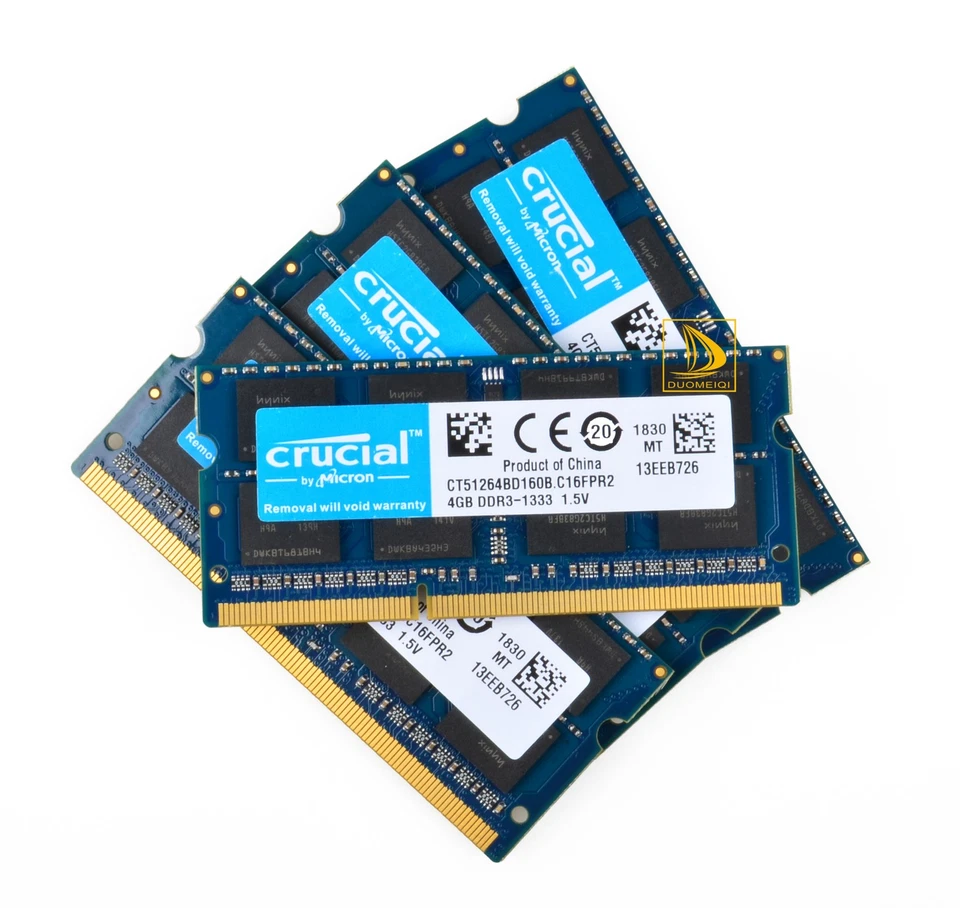 Crucial 4x 4GB 2RX8 PC3-10600S DDR3 1333Mhz Laptop Memory RAM SODIMM" - Image 4 of 4