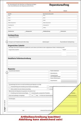 sigel Formularbuch 'Reparaturbuch', A4, 2 x 40 Blatt, SD