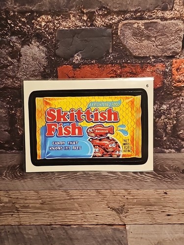 2011 Wacky Packages Series 8 #6 Skittish Fish - Picture 1 of 2