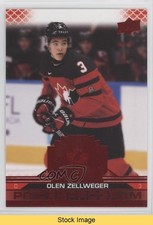 2022 Team Canada Juniors Pride of the Program Red Foil Olen Zellweger READ z6b