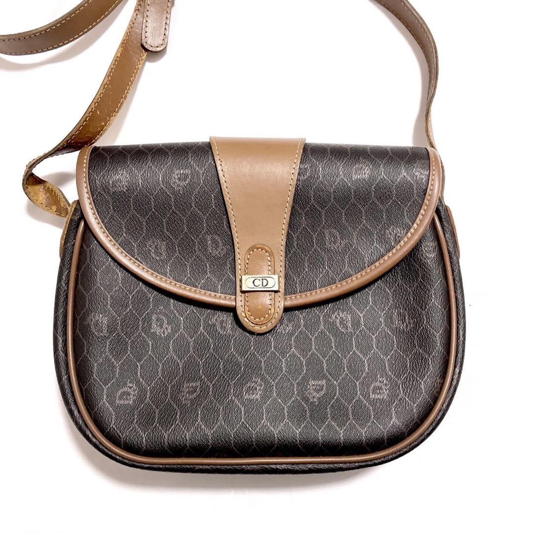 Dior Trotter Honeycomb PVC Brown Shoulder Bag F07151394