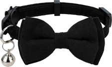 Cat Collar with Bow Tie Bell Breakaway Kitten Small Pet Safety Solid Wedding Bas