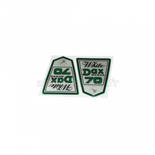 Autocollants de cadre / Blasons Lady DAX blancs et verts (grands)