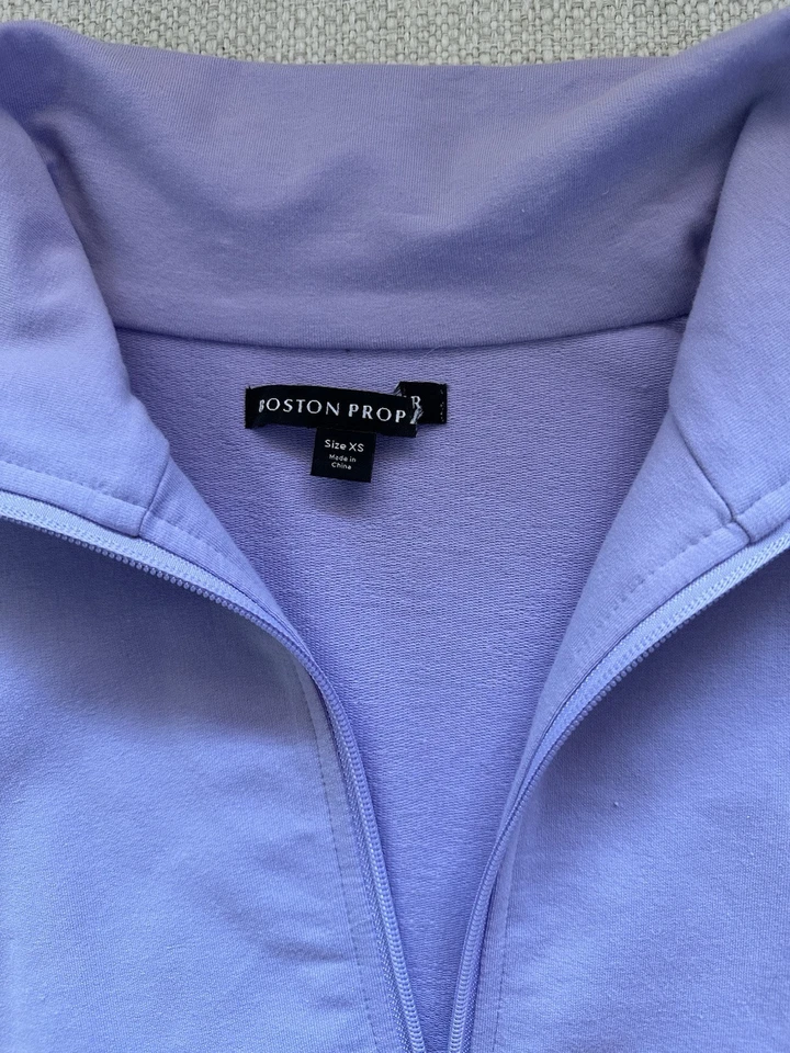 Chaqueta deportiva para mujer BOSTON APROPIADA lila elástica cremallera completa talla XS cuello alto Foto 3 de 3