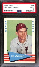 1961 Fleer #66 HAL NEWHOUSER PSA 9 Mint 27508673 