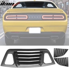 Fits 08-23 Dodge Challenger V2 Style Rear Side Window Louver Air Vent