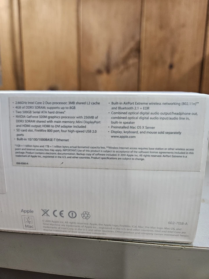Mac Mini Server 2010 | Core 2 Duo | 4GB RAM | High Sierra NEW IN BOX NEVER USED - Image 3 of 4