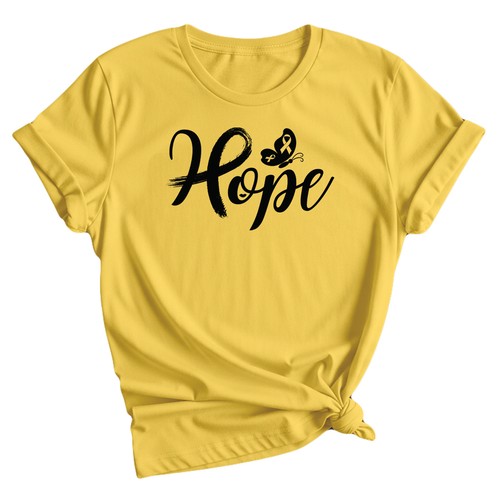 Hope Ribbon Butterfly Awareness Womens T-Shirt Support Cause - Picture 35 of 38