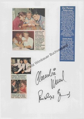 Original Autogramme Rüdiger Joswig & Claudia Wenzel /// Autograph signiert signe