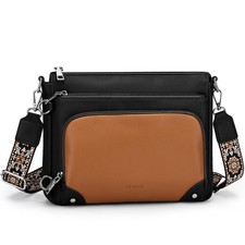 Anti-Theft Crossbody Purse for Women, Crossbody Shoulder Bag with Built-in Wa...
