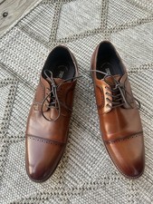 BRAND NEW Stacy Adams Dickinson Sz 12 M Cognac Leather Oxford Cap Toe Dress