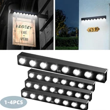 1-4PCS LED High Brightness Solar Fence Light Solar Sign Lamp Outdoor Cold  White