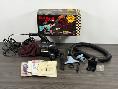 #ad #ad Vintage Dirt Devil Royal Model 500 Handheld Vacuum w Hose Attachments Box USA $25.00