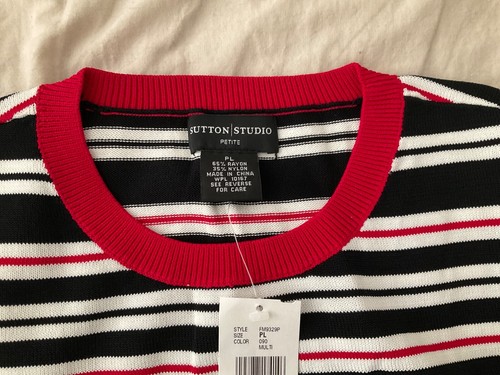 New Sutton Studio Women Top short sleeve size PL - Picture 2 of 5