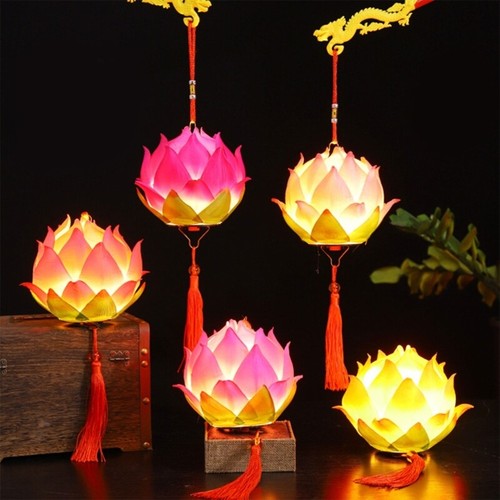DIY Handmade Lanterns Portable Blossom Flower Lanterns with LED Lights New Year - Picture 3 of 15