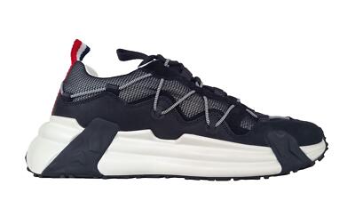 MONCLER Men's COMPASSOR Leather and Fabric Shoes Black-White M1763