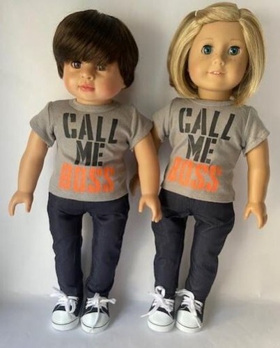 Boss Shirt & JEANS per American Girl 18" Springsteen vestiti bambola SPEDIZIONE GRATUITA! - Foto 1 di 12