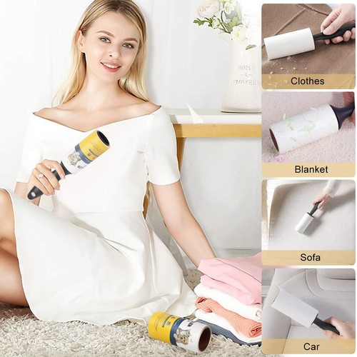 Lint Roller Pet Hair Remover Sticky Lint Remover Rollers For Clothes Pet Hair Ca - Picture 3 of 9