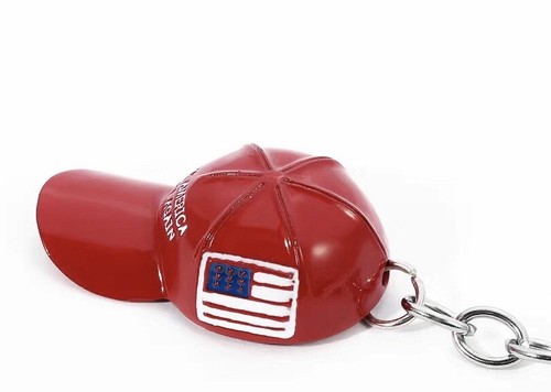 Donald Trump Metall Schlüsselanhänger Maga Hut amerikanische Flagge Design USA Verkäufer 3er Pack - Bild 3 von 7