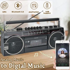 Portable Retro Cassette Player Bluetooth Connectivity Speaker AM/FM/SW, USB /SD