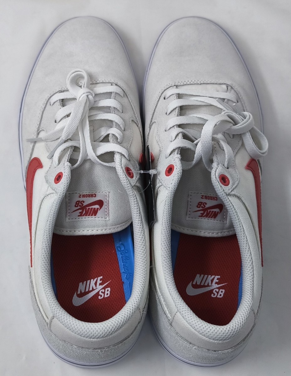 新品　室内試し履きのみ　Nike SB Chron 2 ホワイト/レッド 新品 室内試し履きのみ Nike SB Chron 2 ホワイト/レッド - メルカリ