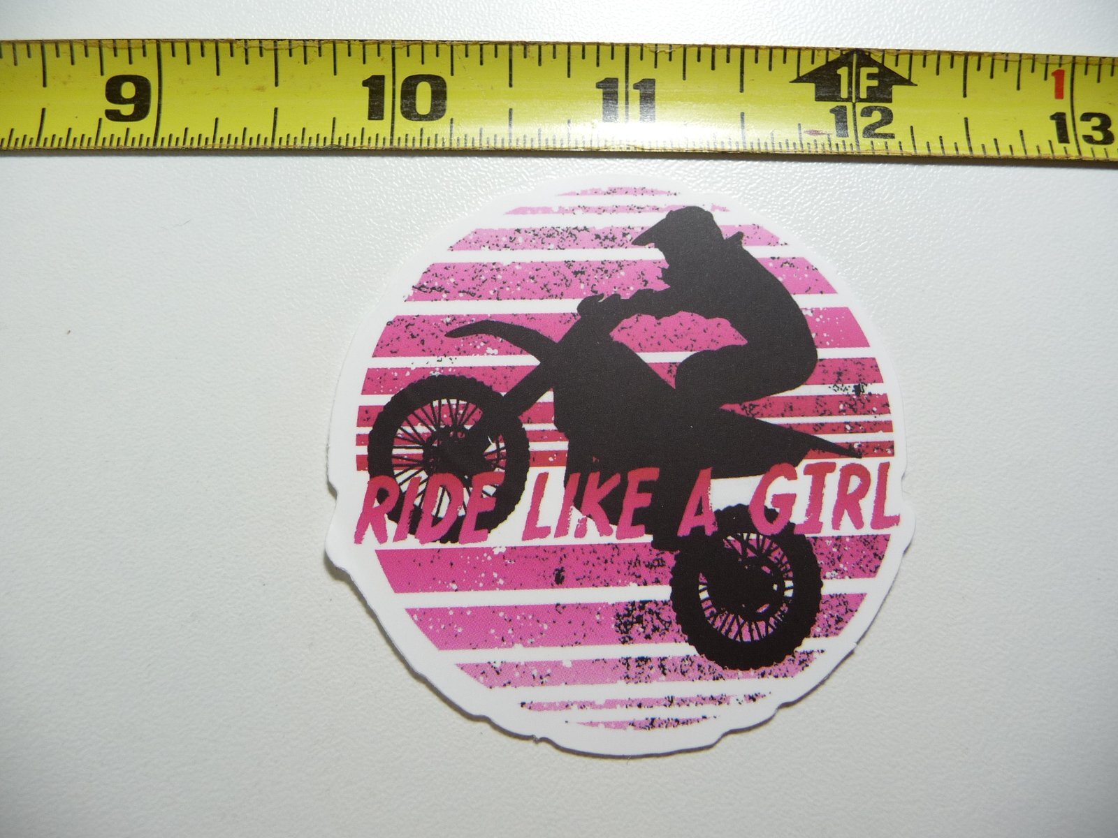 DIRT BIKE RIDE LIKE A GIRL WOMAN DECAL STICKER MOTOCROSS RIDING MOTORCYCLE