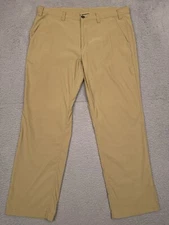 Eddie Bauer Tech Pants Men's 38x29 Beige Stretch Hiking Utility (Tag38x30)