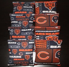CHICAGO BEARS Cornhole Bean Bags All Weather Plastic Resin Filled WATERPROOF