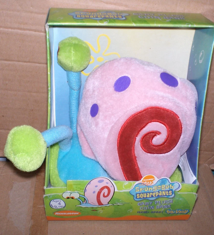 SPONGEBOB SCHWAMMKOPF GARRY Spardose Plüsch ca. 18 x 15 cm   -NEU,OVP,RAR,Lizenz - Bild 1 von 1