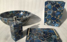 Exclusive Marble Bathroom Set Precious Inlay Design Bathroom Decor E1135