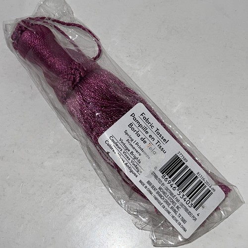 Large 6” Dark Pink Magenta Fabric Tassel Trim Lamp Pull Curtain Crafts Sewing - Picture 5 of 7