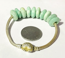 10 Pcs. 100 Natural Green Amazonite Gemstone Big Hole Large Hole Beads 14x8mm