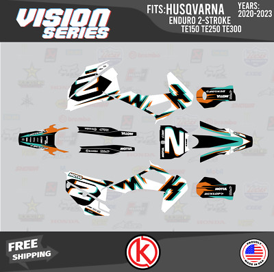 Graphics Kit for Husqvarna TE150 TE250 TE300 2020-2023 Vision-Teal