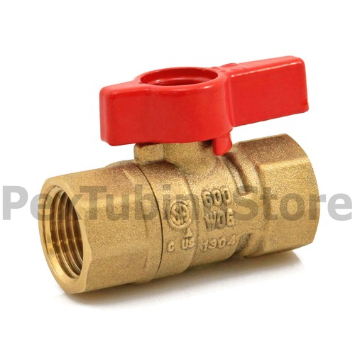 (10) 1/2" IPS Brass Gas Ball Valves Natural Gas / Propane, CSA, Shut