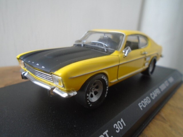 1969 Ford Capri 3000GT with custom wheels in display case - Platinum Edition-image