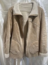 Charlotte Russe Womens Leather Beige Real Leather Jacket Size M