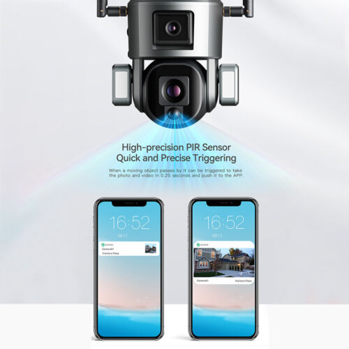 4K/1080P CCTV PTZ Outdoor Security Camera WiFi Solar Power Energy Wireless Home - Picture 6 of 67