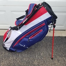 Top Flite Carry Stand Golf Bag 6-Way American Flag Red White Blue