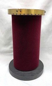 Hanging Bracelet Display for 36 bracelets Maroon Velvet Metal Wood Turns