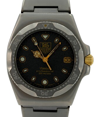 Tag Heuer 34mm Men's 100M Professional Titanium/ Gold Watch! Ref: 820.213/1!