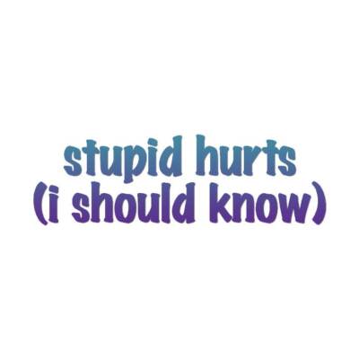 Stupid Hurts I Should Know - Decal Sticker - Multiple Patterns & Sizes - ebn3602