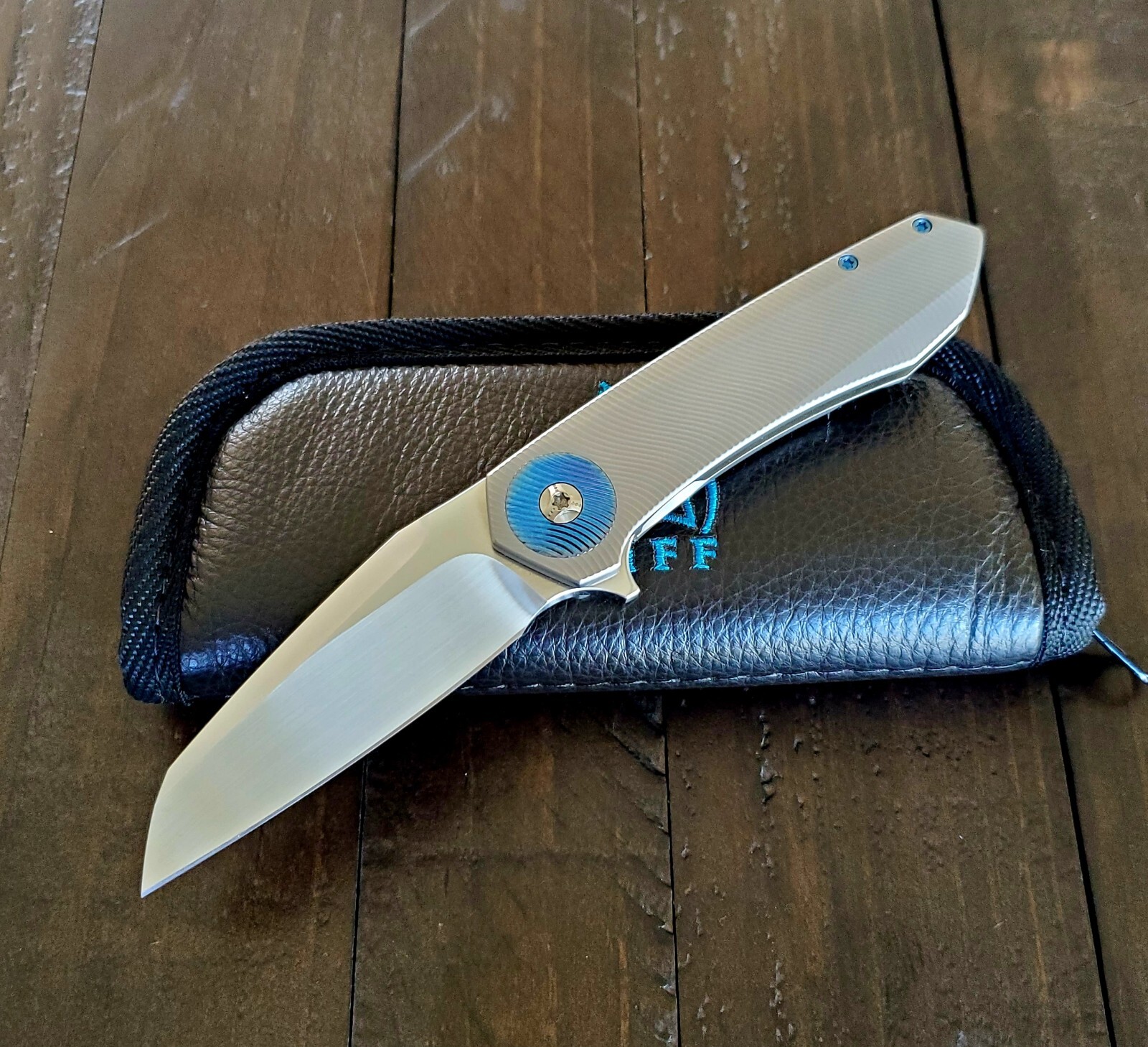 Skiff Made Blades Drifter 127 / Milled Titanium Knife/ USA Custom RARE