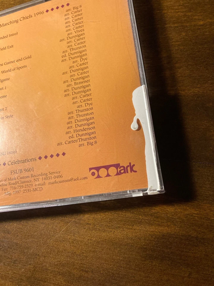 Florida State University Marching Chiefs (1996 CD) Celebrations Live FSU Promo - Image 3 of 4