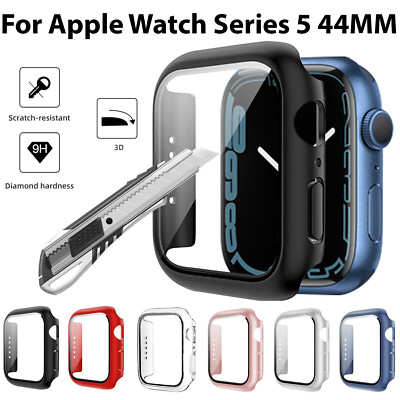Case For Apple Watch Series 44mm Hard PC Glass Protector
