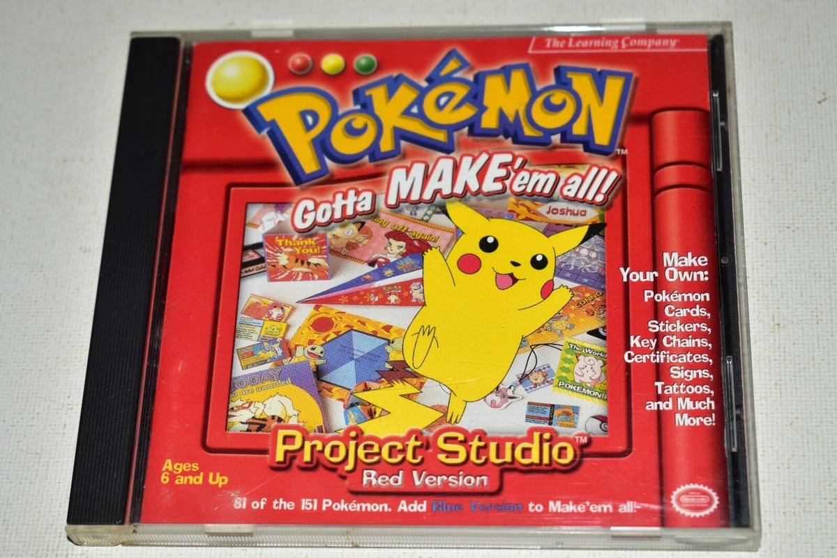 Pokemon "Gotta Make`em all" Project Studio Red Version PC Make Your own  Cards | eBay